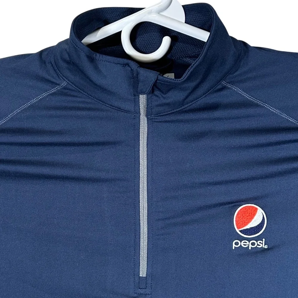 Levelwear Pepsi Employee Appreciation 2022 Navy Blue Quarter Zip Pullover Large
